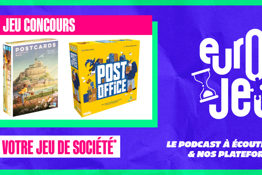Écoutez le podcast Europe 2 Jeux et gagnez vos boites de jeux sur le thème de la poste !